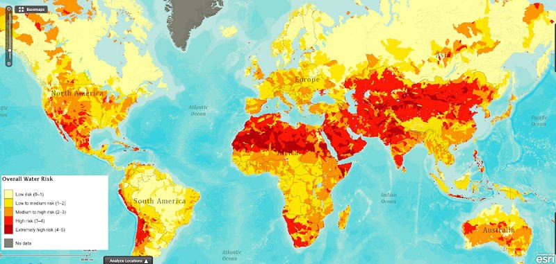 World Map Druoght Risk